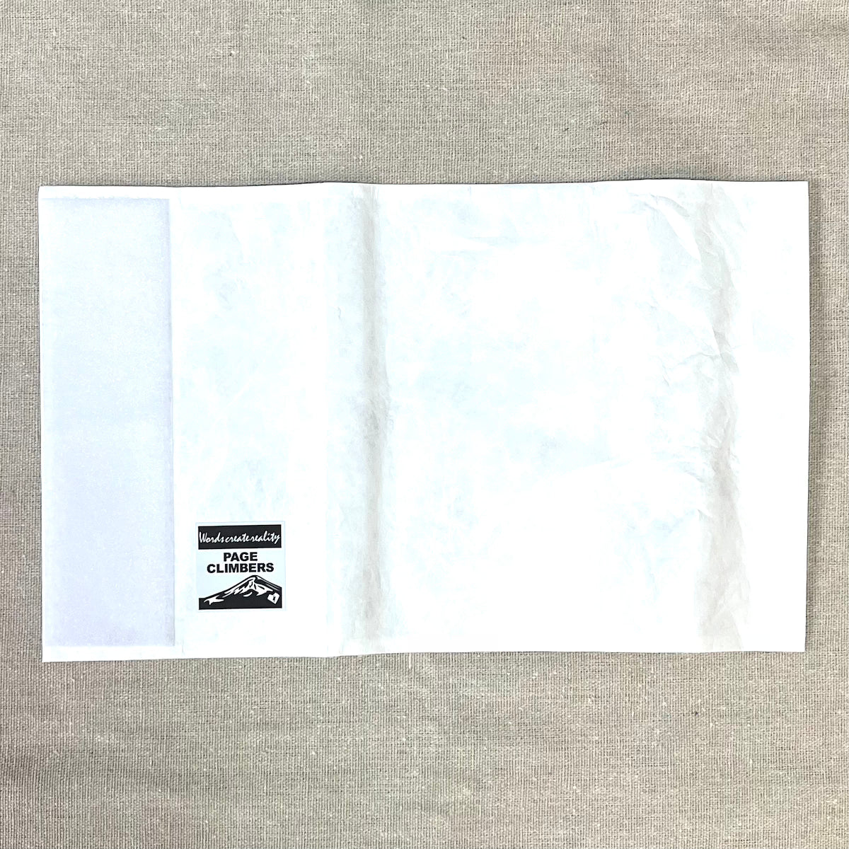 【新入荷:カスタム推奨】Page-Climbers ブックカバー "PapyrTex PLAIN" 新書サイズ(WHITE)
