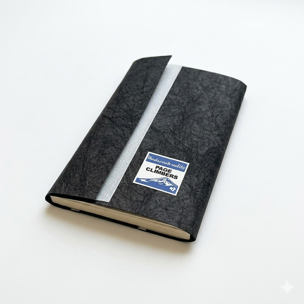 【新入荷】Page-Climbers ブックカバー "PapyrTex" 新書サイズ（BLACK）